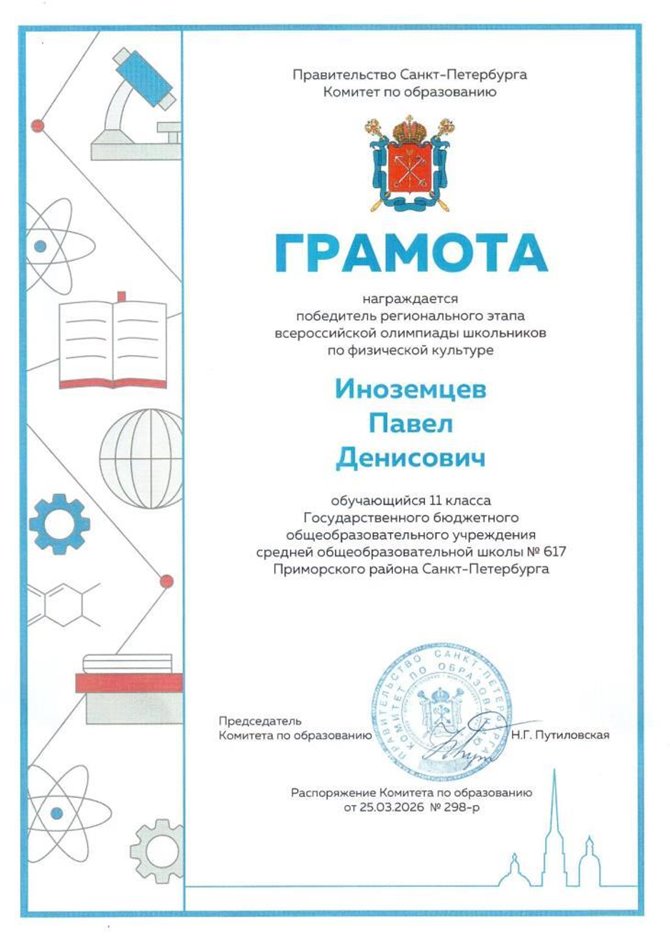 2025-2026 Иноземцев Павел 11ам ВСОШ физ-ра (Оленюк В.Я.)